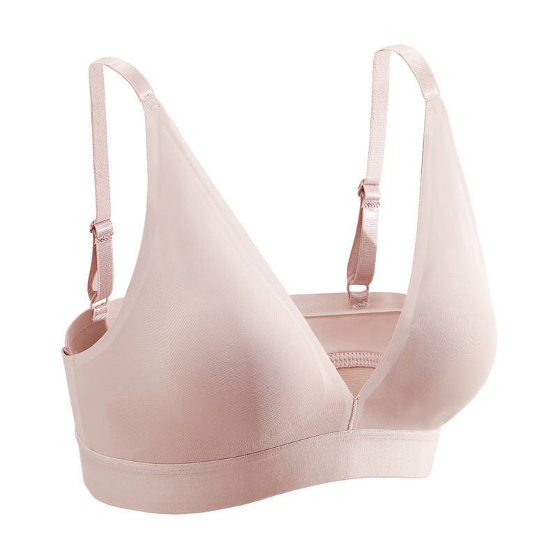 Women's Bra Soft And Comfortable Deep V Steel Ring Seamless Underwear