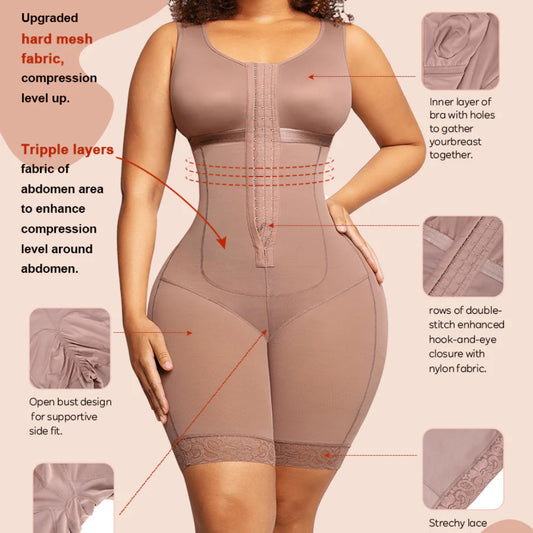 Post-op Chest Wrap Tummy Control Full Body Shapewear