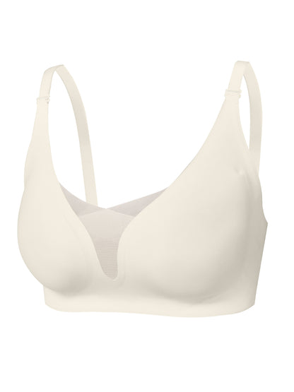 3PCS EssElegance Wire-free Adjustable Seamless Bra For Women - Breathable Sheer Mesh Daily Comfort, Non-Slip Straps & Back Smoothing, All-Season Lightweight Bralette