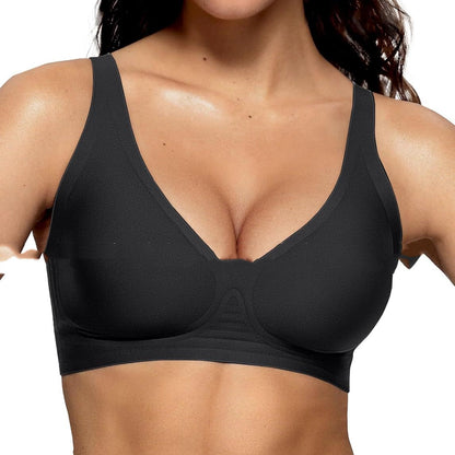 Vertvie Womens Wireless Seamless Bras Deep V No Underwire