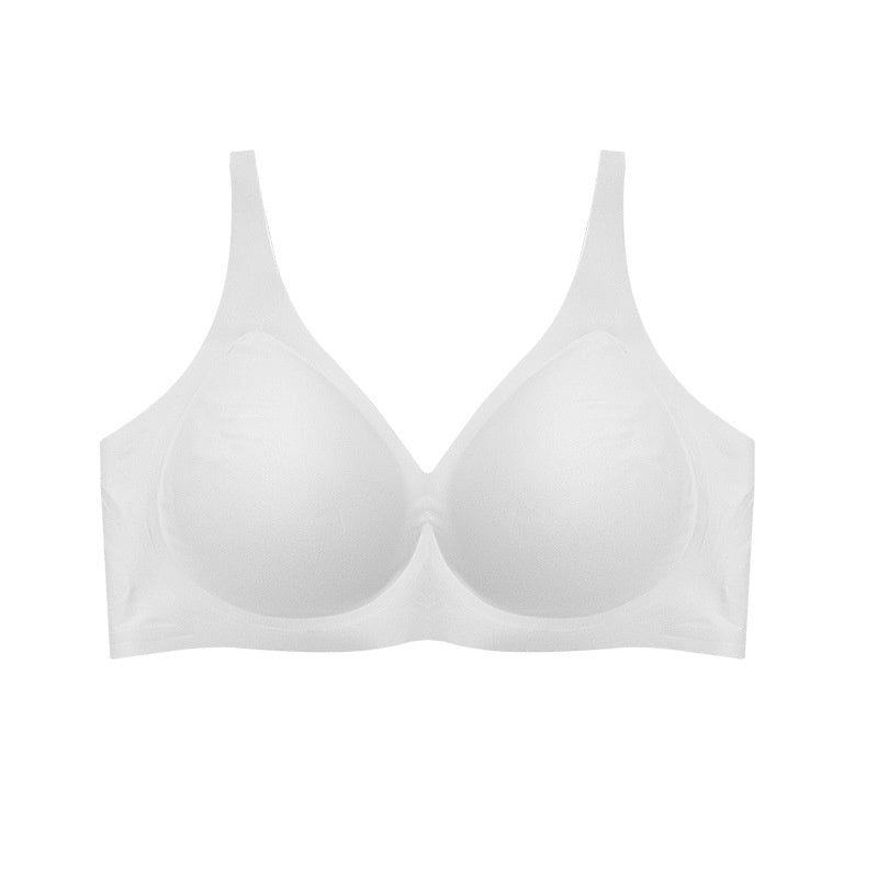 Wireless Seamless Underwear Women's Big Chest Small Deep V Push Up Plus Size Bra