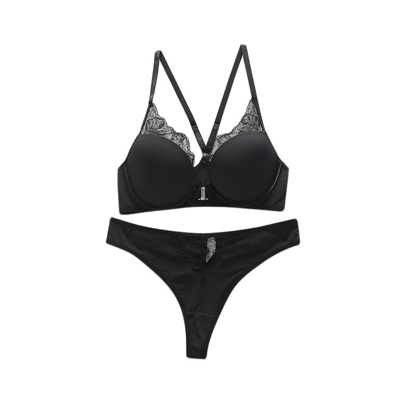 Women's Fashion Lace Seamless Comfort Bra Set