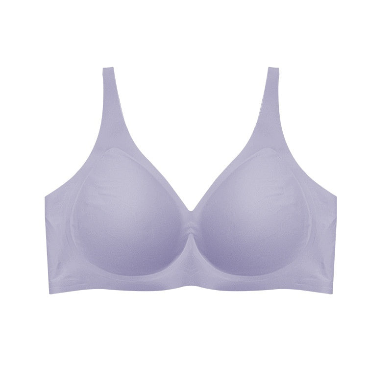 Wireless Seamless Underwear Women's Big Chest Small Deep V Push Up Plus Size Bra