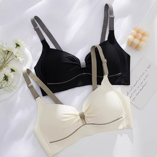 Summer Thin Small Breast Push Up Push Up Anti-sagging Comfortable Wireless Bra