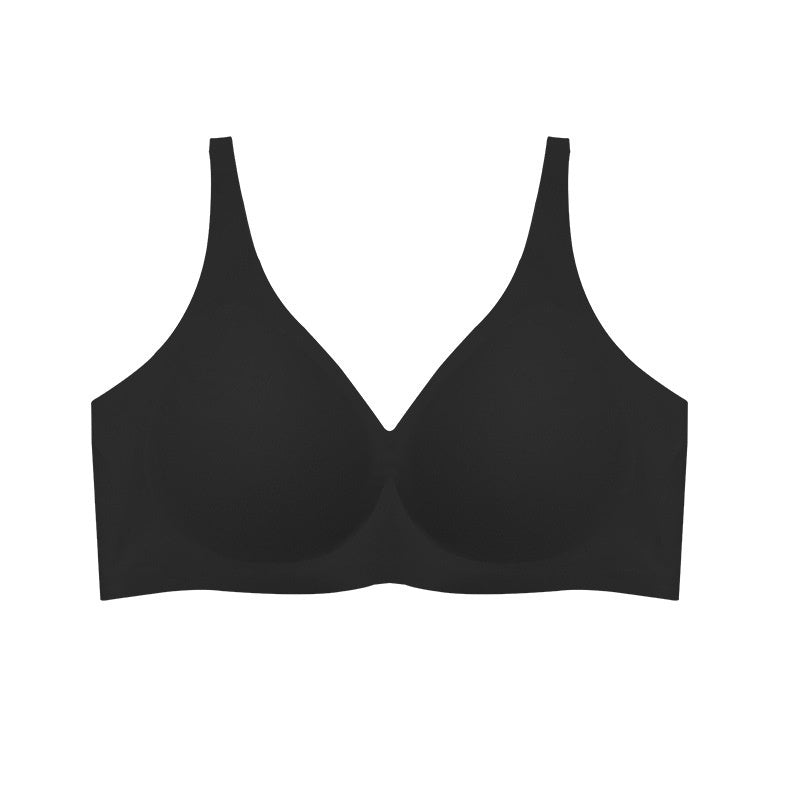 Wireless Seamless Underwear Women's Big Chest Small Deep V Push Up Plus Size Bra