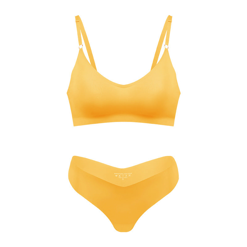 Women's V-neck Breathable Underwear Bra Panties Set