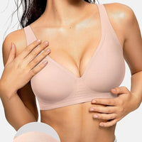 Women's Seamless Brassiere Deep V Without Steel Ring