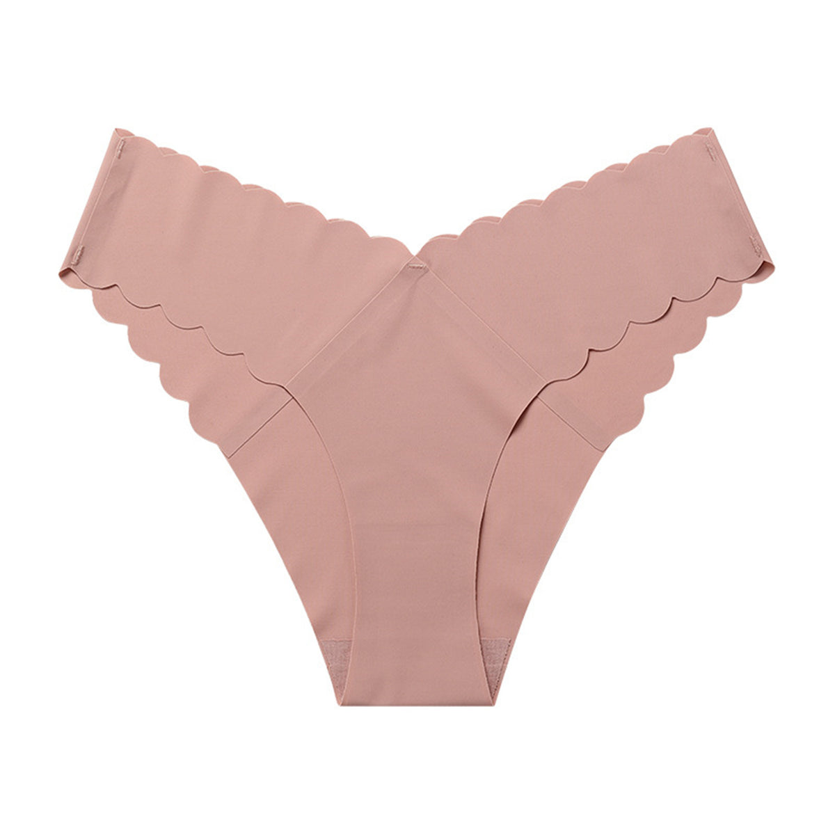 Wave Lace V-shaped Waist Seamless Ice Silk Girl Underwear