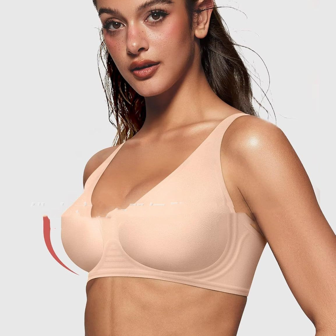 Vertvie Womens Wireless Seamless Bras Deep V No Underwire