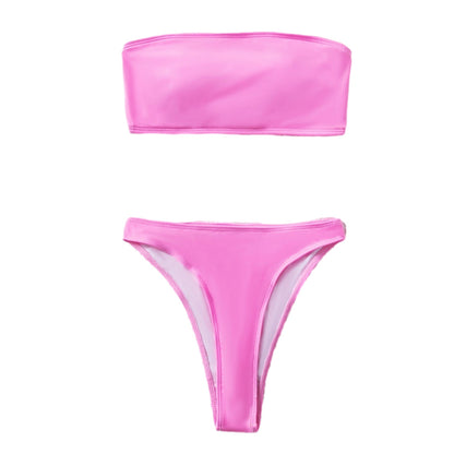 High Elastic Triangle Swimsuit Sexy High Waist Backless