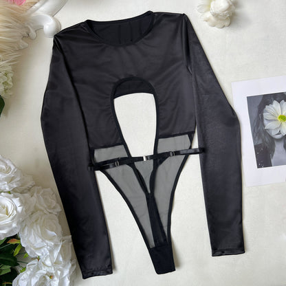 Womens Backless One-piece Leggings Bodysuit