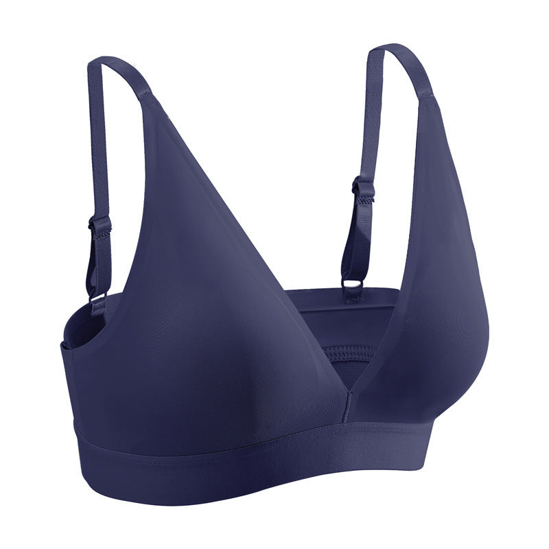 Women's Bra Soft And Comfortable Deep V Steel Ring Seamless Underwear