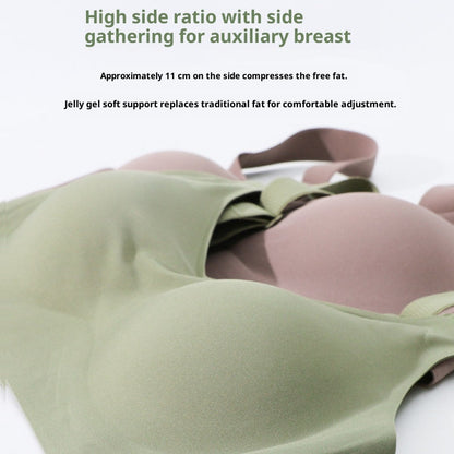 3D Jelly Soft Support Bra Gathers And Reduces Side Fat