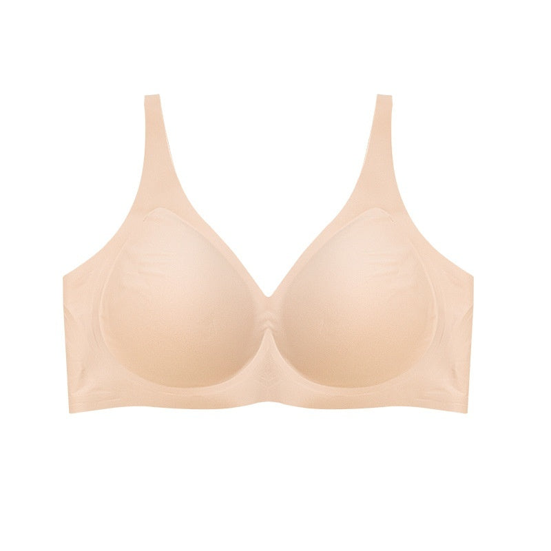 Wireless Seamless Underwear Women's Big Chest Small Deep V Push Up Plus Size Bra