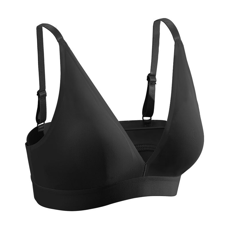 Women's Bra Soft And Comfortable Deep V Steel Ring Seamless Underwear