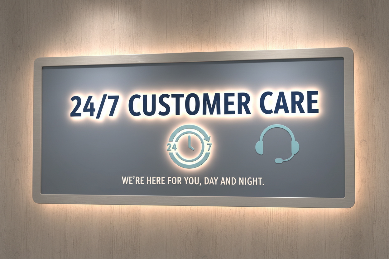 generate a sign for 24 hours customer care