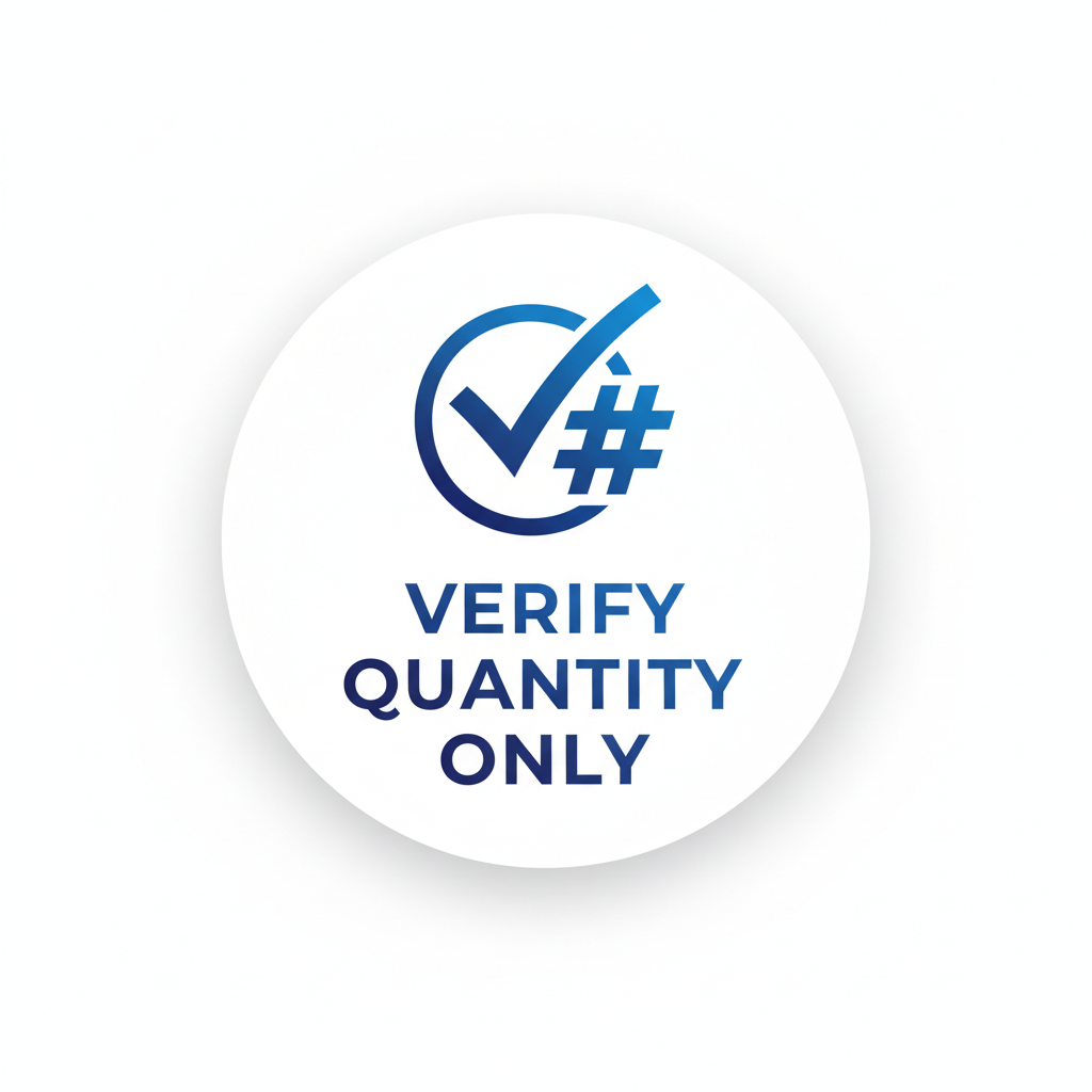 i mean verify quantity only